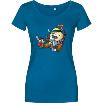 shokzTV shokzTV - Tusk with penguin T-shirt T-Shirt Damenshirt petrol