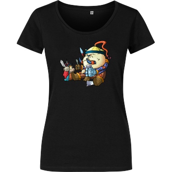 shokzTV shokzTV - Tusk with penguin T-shirt T-Shirt Damenshirt schwarz