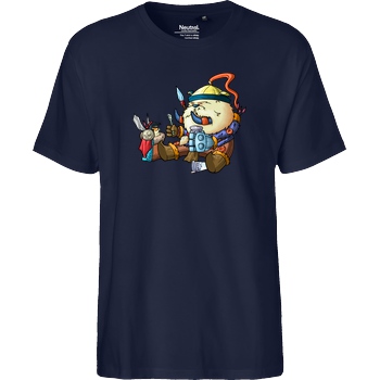shokzTV shokzTV - Tusk with penguin T-shirt T-Shirt Fairtrade T-Shirt - navy