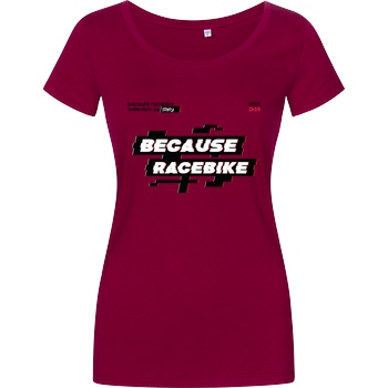 Slaty Slaty - Because Racebike Arcade T-Shirt Damenshirt berry