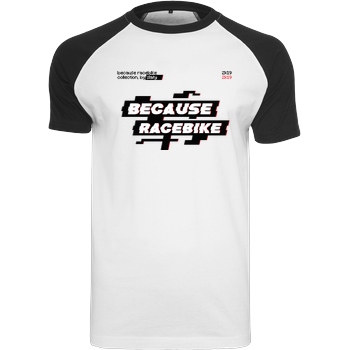 Slaty Slaty - Because Racebike Arcade T-Shirt Raglan-Shirt weiß