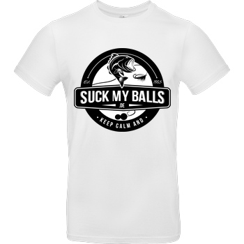 Suck My Balls SMB Logo T-Shirt B&C EXACT 190 - Weiß