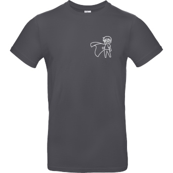 Snoxh Snoxh - Superheld gestickt T-Shirt B&C EXACT 190 - Dark Grey