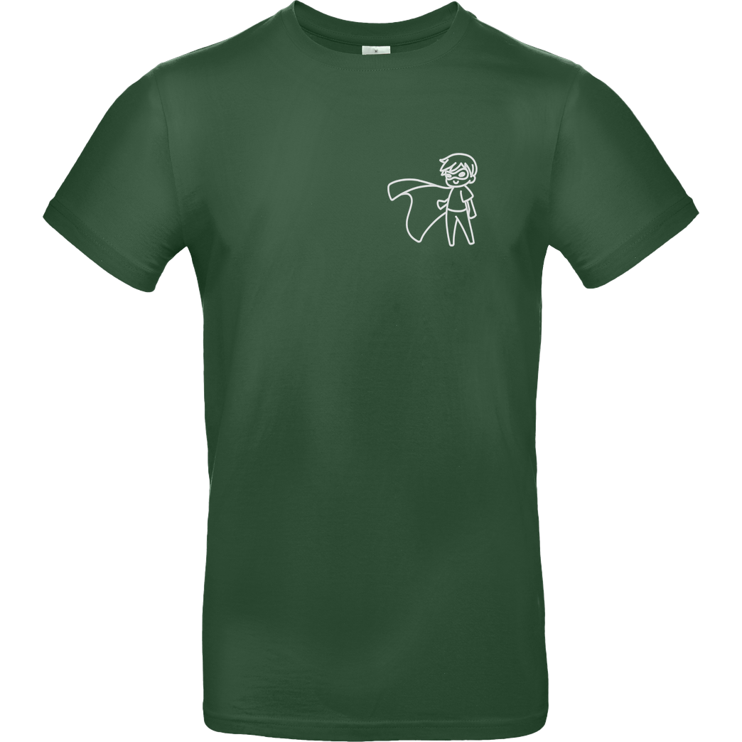 Snoxh Snoxh - Superheld gestickt T-Shirt B&C EXACT 190 - Flaschengrün