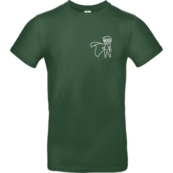 Snoxh Snoxh - Superheld gestickt T-Shirt B&C EXACT 190 - Flaschengrün