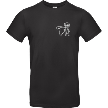 Snoxh Snoxh - Superheld gestickt T-Shirt B&C EXACT 190 - Schwarz