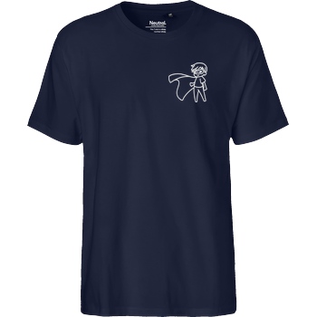 Snoxh Snoxh - Superheld gestickt T-Shirt Fairtrade T-Shirt - navy