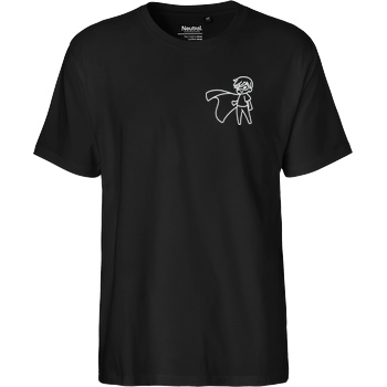 Snoxh Snoxh - Superheld gestickt T-Shirt Fairtrade T-Shirt - schwarz