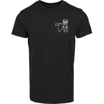 Snoxh Snoxh - Superheld gestickt T-Shirt Hausmarke T-Shirt  - Schwarz