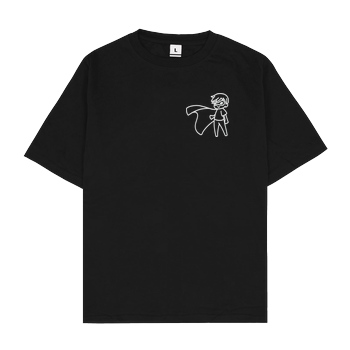 Snoxh Snoxh - Superheld gestickt T-Shirt Oversize T-Shirt - Schwarz