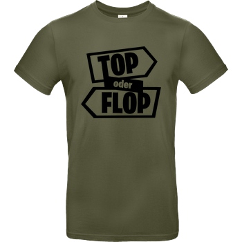 Snoxh Snoxh - Top oder Flop T-Shirt B&C EXACT 190 - Khaki