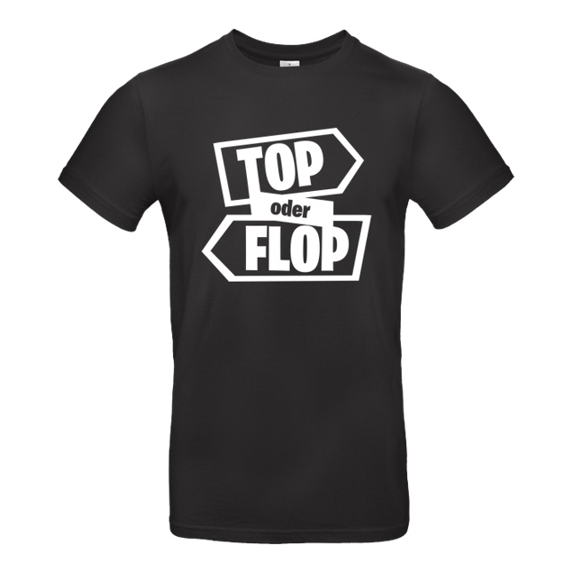 Snoxh - Snoxh - Top oder Flop - T-Shirt - B&C EXACT 190 - Schwarz