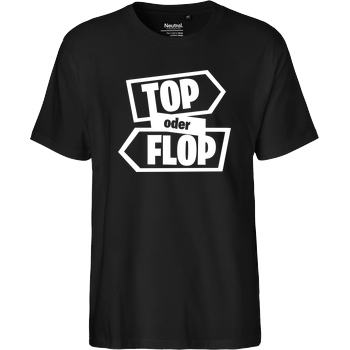 Snoxh Snoxh - Top oder Flop T-Shirt Fairtrade T-Shirt - schwarz