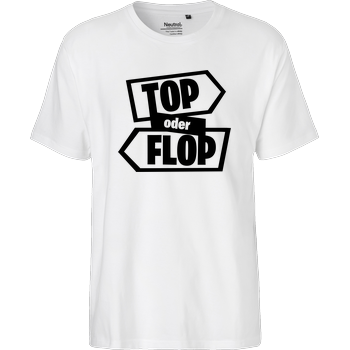 Snoxh - Top oder Flop Fairtrade T-Shirt - weiß
