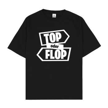 Snoxh Snoxh - Top oder Flop T-Shirt Oversize T-Shirt - Schwarz