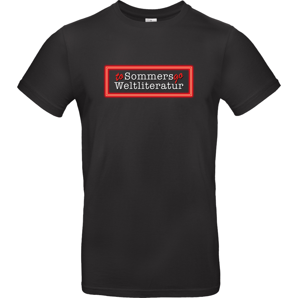 Sommers Weltliteratur to go Sommers Weltliteratur - Logo weiß T-Shirt B&C EXACT 190 - Schwarz
