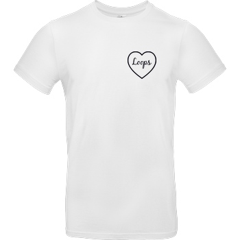 Sonny Loops Sonny Loops - Heart T-Shirt B&C EXACT 190 - Weiß