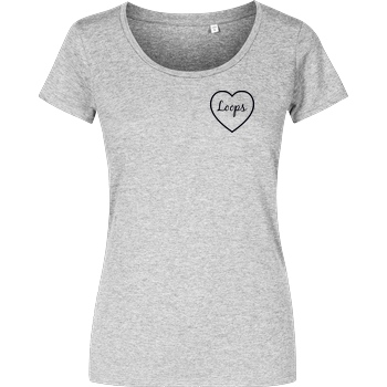 Sonny Loops Sonny Loops - Heart T-Shirt Damenshirt heather grey