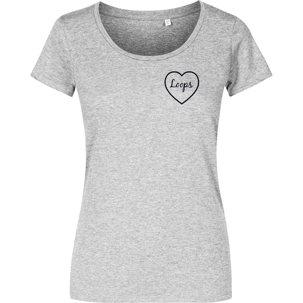 Sonny Loops Sonny Loops - Heart T-Shirt Damenshirt heather grey
