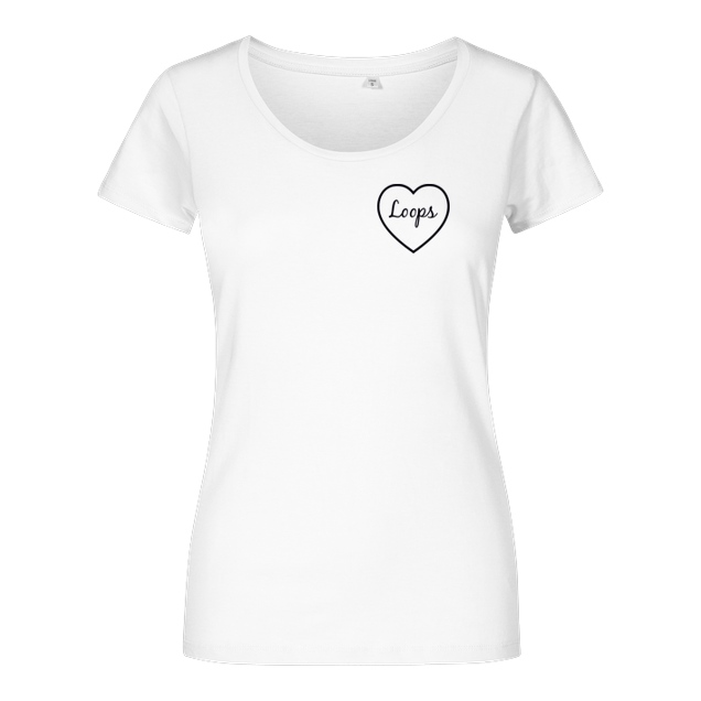 Sonny Loops - Sonny Loops - Heart - T-Shirt - Damenshirt weiss