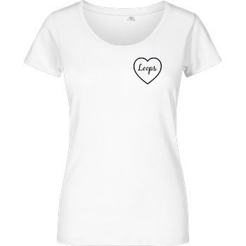 Sonny Loops Sonny Loops - Heart T-Shirt Damenshirt weiss