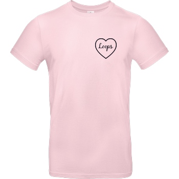 Sonny Loops Sonny Loops - Heart T-Shirt B&C EXACT 190 - Rosa