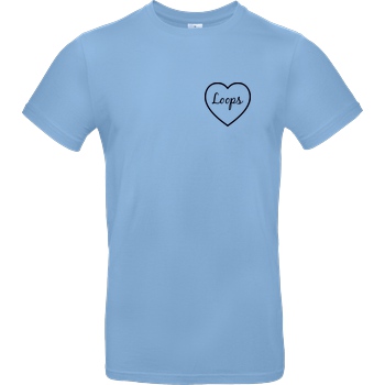 Sonny Loops Sonny Loops - Heart T-Shirt B&C EXACT 190 - Hellblau
