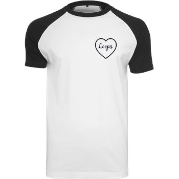 Sonny Loops - Heart Raglan-Shirt weiß