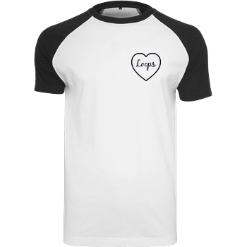 Sonny Loops Sonny Loops - Heart T-Shirt Raglan-Shirt weiß