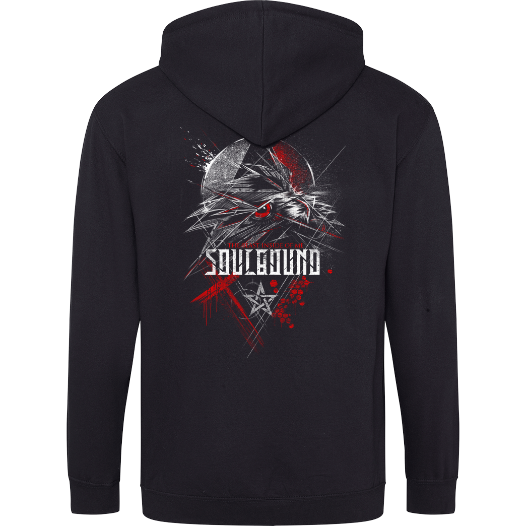 Soulbound Soulbound - Beast Owl Red Sweatshirt Hoodiejacke schwarz