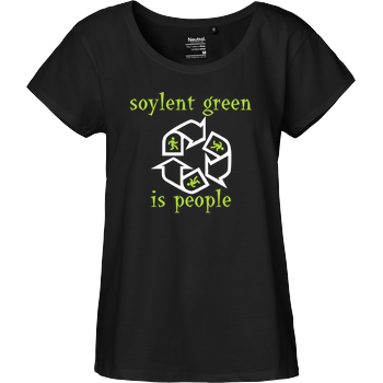 Soylent Green is people Fairtrade Loose Fit Girlie - schwarz