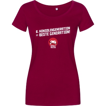 Spielewelten Spielewelten - Best Gen T-Shirt Damenshirt berry
