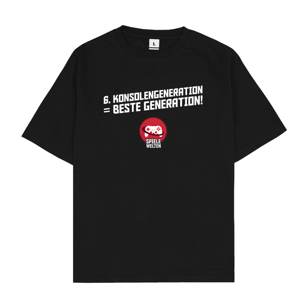 Spielewelten Spielewelten - Best Gen T-Shirt Oversize T-Shirt - Schwarz