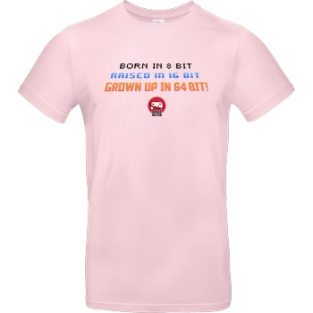 Spielewelten Spielewelten - Born in 8 Bit T-Shirt B&C EXACT 190 - Rosa