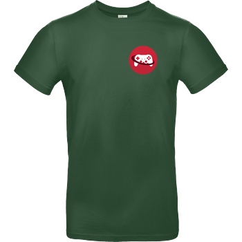 Spielewelten Spielewelten - Logo Controller Shirt T-Shirt B&C EXACT 190 - Flaschengrün
