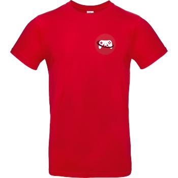 Spielewelten Spielewelten - Logo Controller Shirt T-Shirt B&C EXACT 190 - Rot