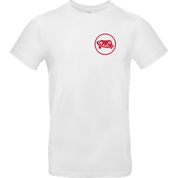 Spielewelten Spielewelten - Logo Controller Shirt T-Shirt B&C EXACT 190 - Weiß