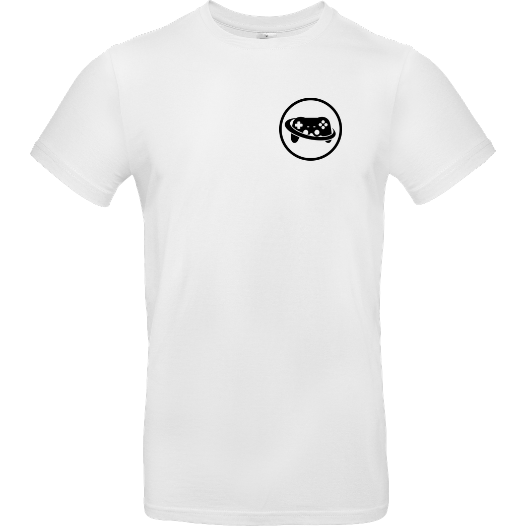 Spielewelten Spielewelten - Logo Controller Shirt T-Shirt B&C EXACT 190 - Weiß