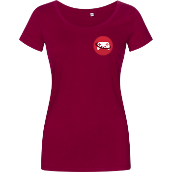 Spielewelten - Logo Controller Shirt Damenshirt berry