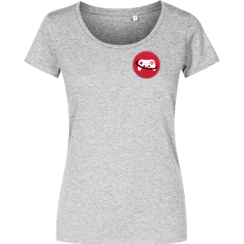 Spielewelten - Logo Controller Shirt Damenshirt heather grey