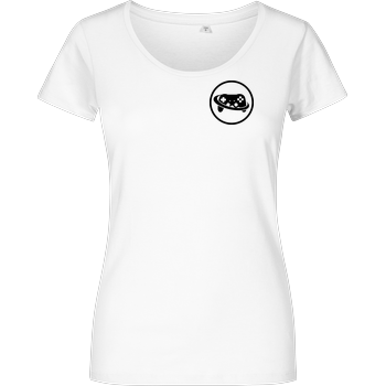Spielewelten - Logo Controller Shirt Damenshirt weiss