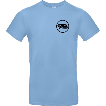 Spielewelten Spielewelten - Logo Controller Shirt T-Shirt B&C EXACT 190 - Hellblau