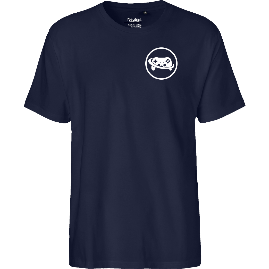 Spielewelten Spielewelten - Logo Controller Shirt T-Shirt Fairtrade T-Shirt - navy