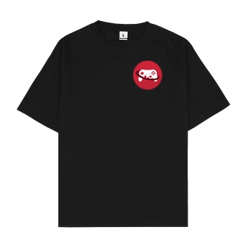 Spielewelten Spielewelten - Logo Controller Shirt T-Shirt Oversize T-Shirt - Schwarz