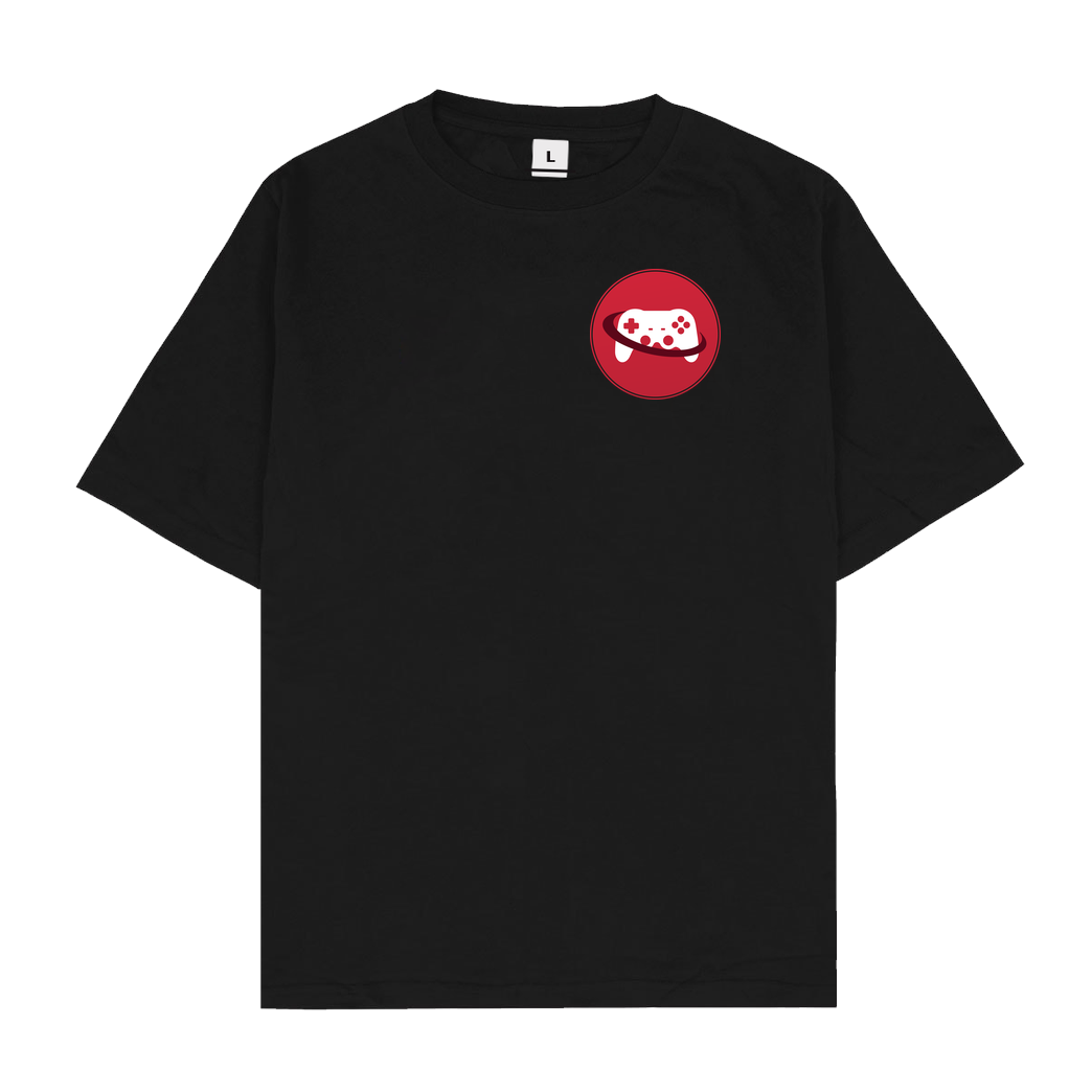 Spielewelten Spielewelten - Logo Controller Shirt T-Shirt Oversize T-Shirt - Schwarz