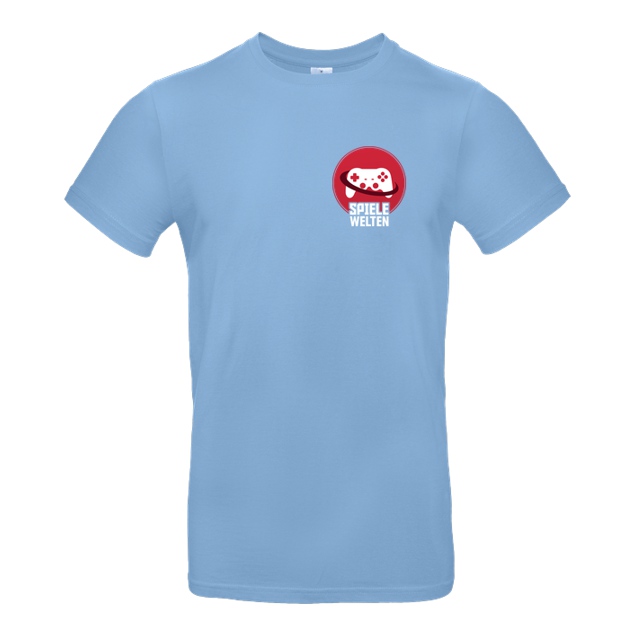 Spielewelten - Spielewelten - Logo - T-Shirt - B&C EXACT 190 - Hellblau
