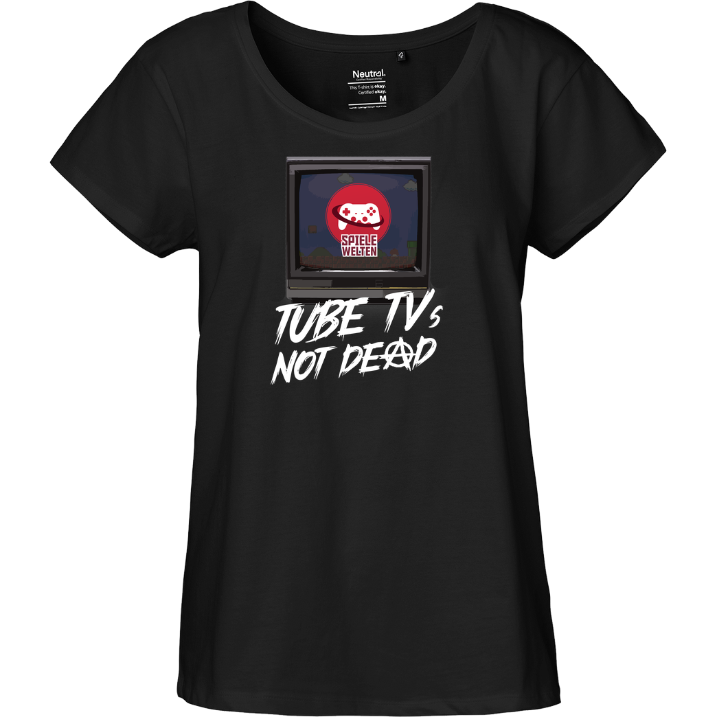 Spielewelten Spielewelten - Not Dead T-Shirt Fairtrade Loose Fit Girlie - schwarz