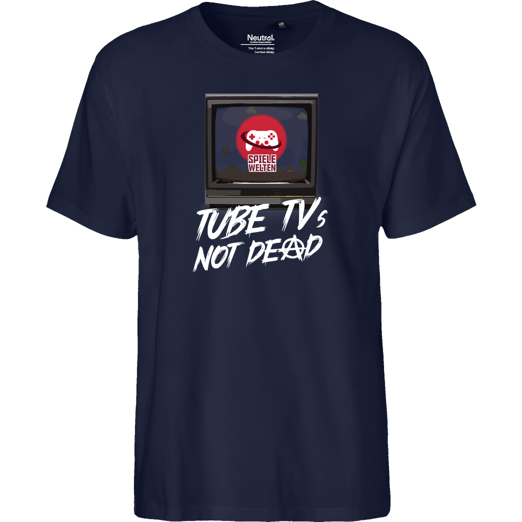 Spielewelten Spielewelten - Not Dead T-Shirt Fairtrade T-Shirt - navy