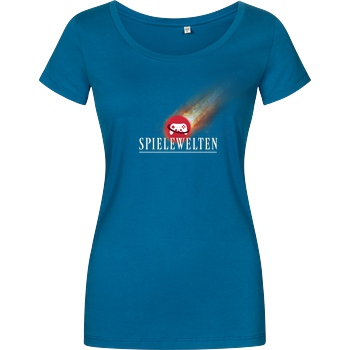Spielewelten Spielewelten - Spielewelten Fantasy T-Shirt Damenshirt petrol