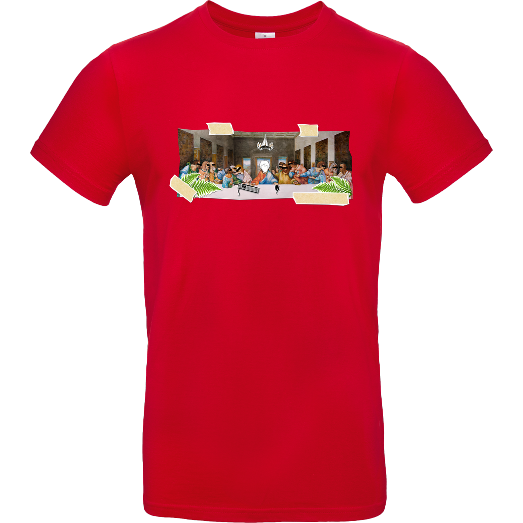 byStegi Stegi - Abendmahl T-Shirt B&C EXACT 190 - Rot